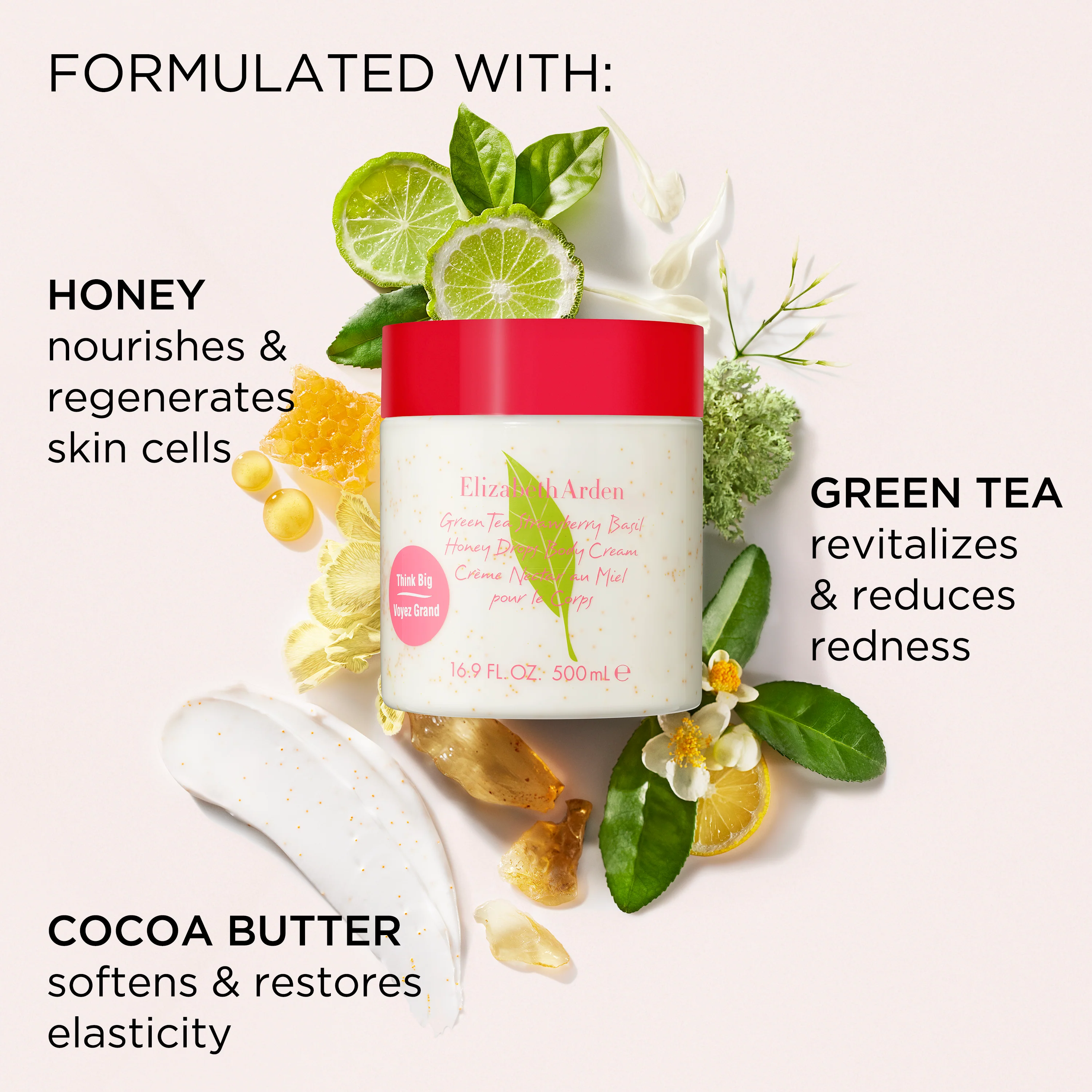Green Tea Strawberry Basil Honey Drops Body Cream - Image 7