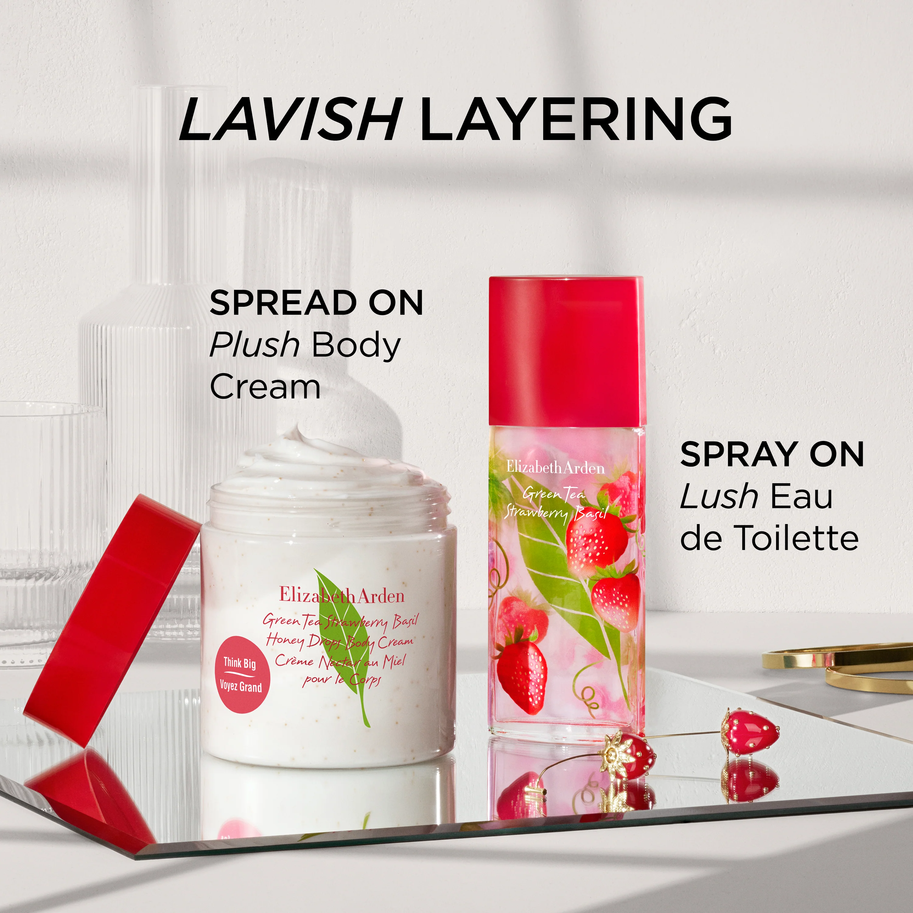 Green Tea Strawberry Basil Honey Drops Body Cream - Image 8